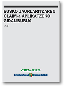 Portada del Manual de Aplicación del Claim del Gobierno Vasco
